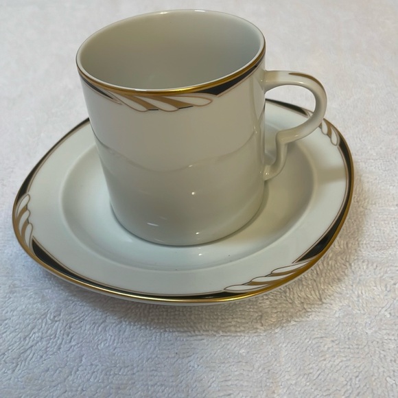 COPY - Mikasa Omega Black White  8 oz Teacup and Saucer - Picture 2 of 8